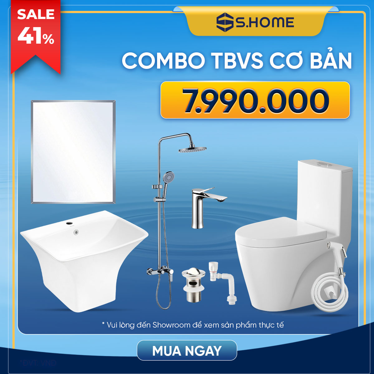 Combo Phòng Tắm Cơ Bản 7.990K